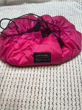 Hot Pink Lay/N/Go Drawstring Makeup Bag